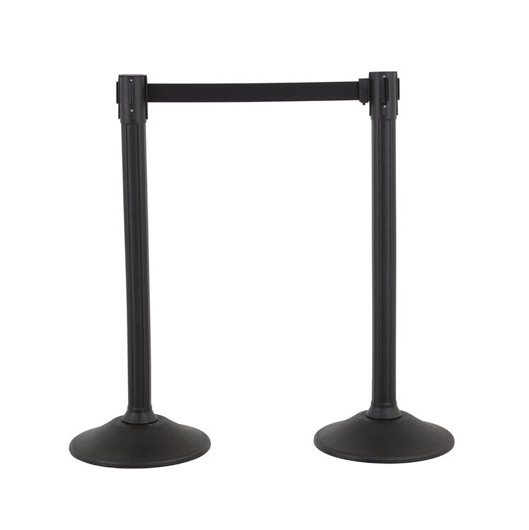 Compact retractable belt stanchion crowd control barrier Compact retractable belt stanchion crowd control barrier
