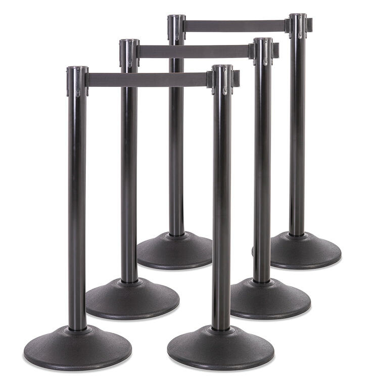 Premium steel retractable belt queue barrier stanchion Premium steel retractable belt queue barrier stanchion